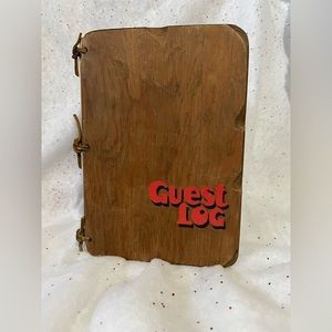 Wooden cover log book